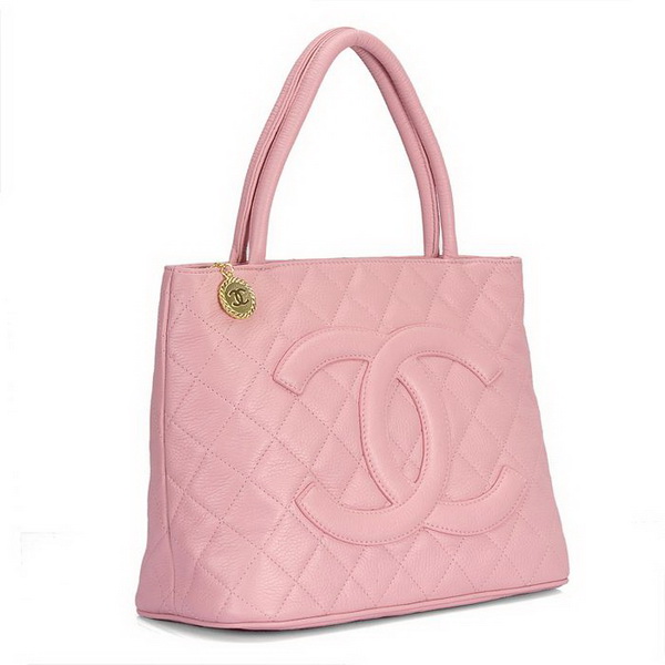 Replica Chanel Cambon Lambskin Leather Tote Bag 1804 Pink On Sale